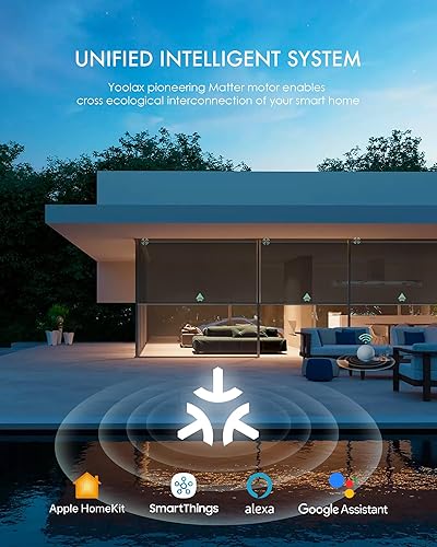 Miniatura 8 de Yoolax Persianas motorizadas con control remoto, persianas inteligentes para filtrar la luz, persianas inteligentes para ventanas, persianas