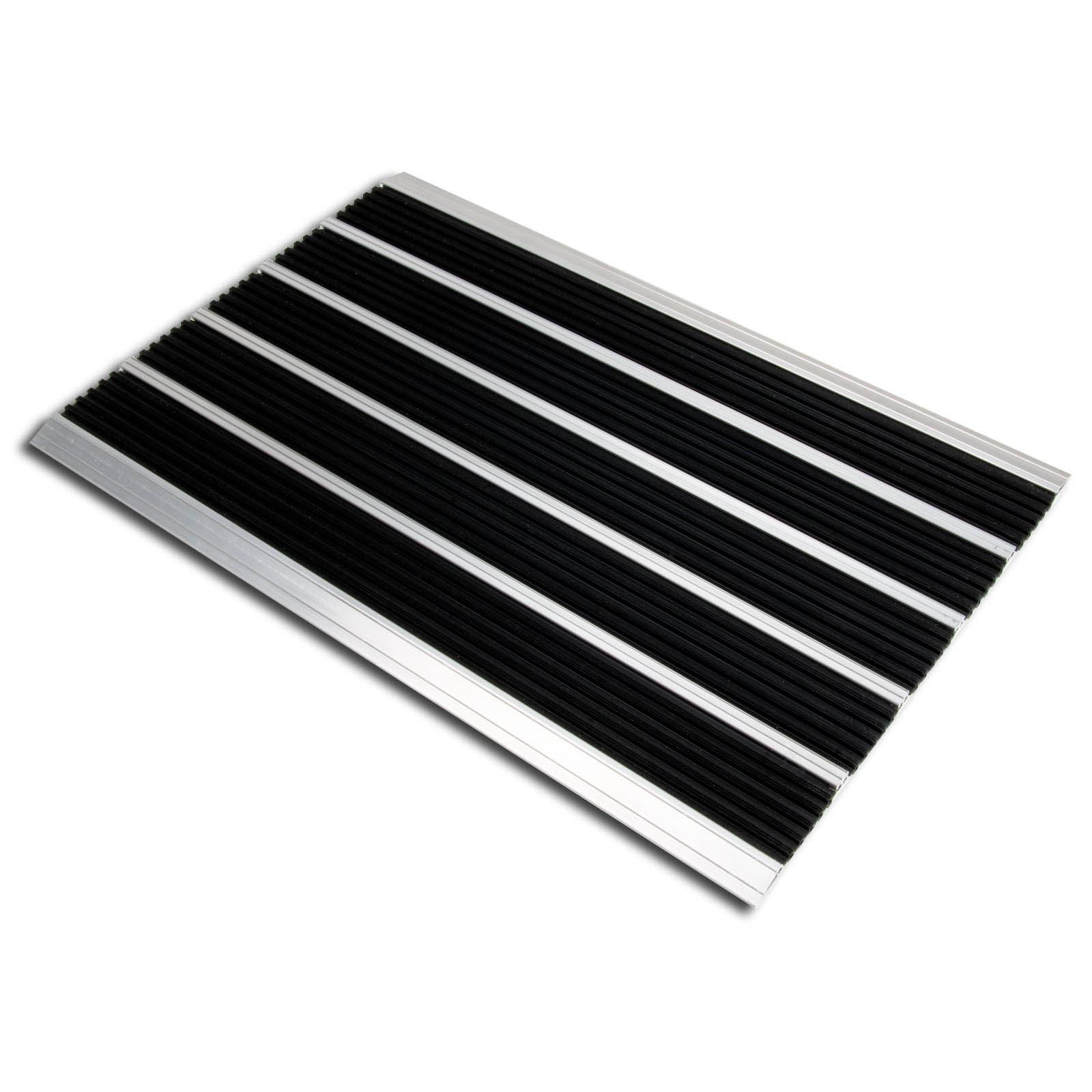 Floordirekt PRO Alu/Gummi Fußmatte Double Mat - 3 Größen - mit Gummieinlage, 60x90cm