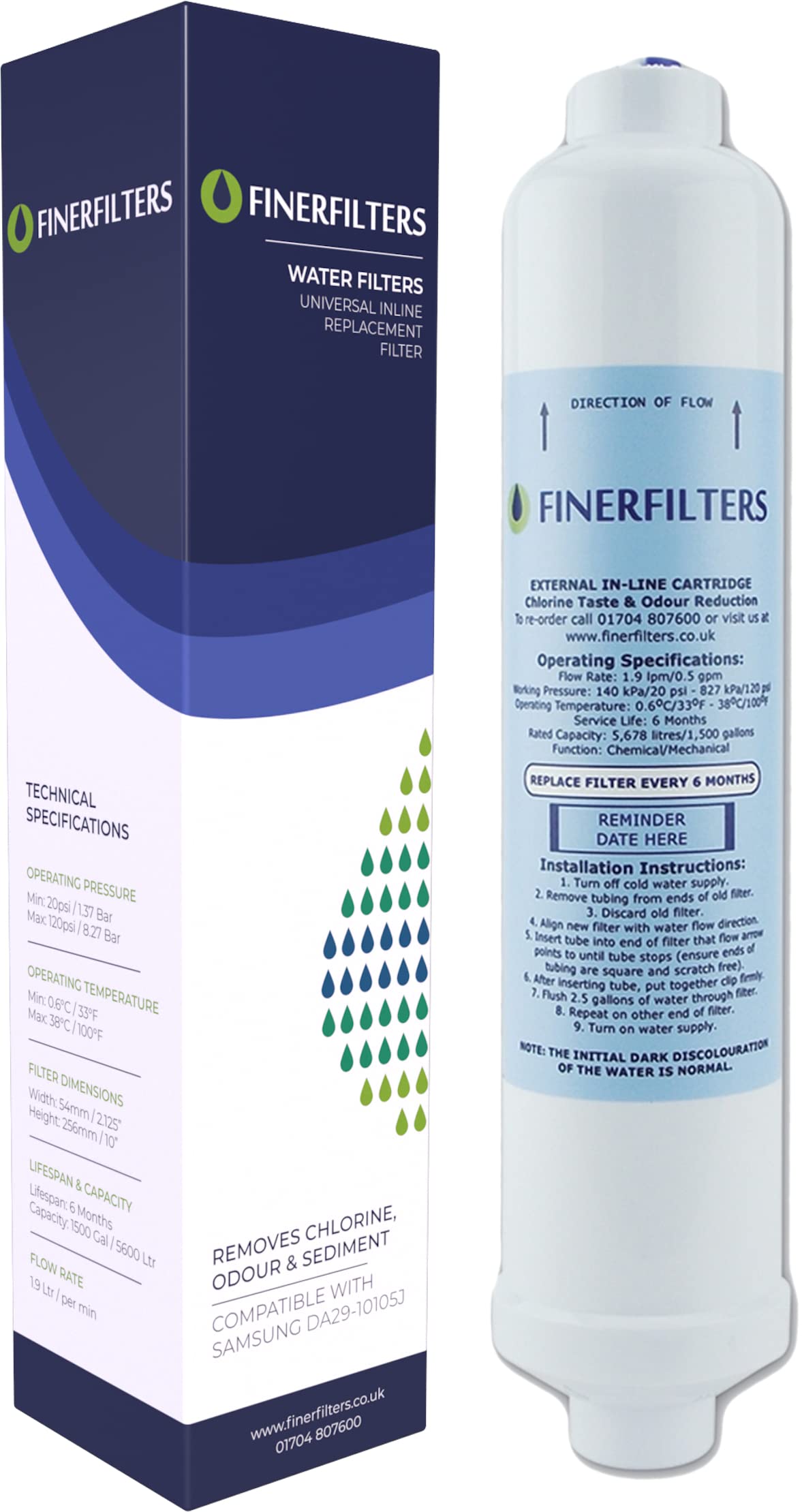 Finerfilters 1 X Samsung & Lg Compatible Filter Replace Da29-10105J Wsf100 Ef9603 Bl9808 By