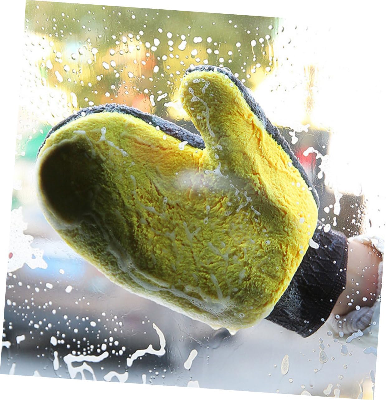 ULTECHNOVO 3pcs Car Washing Gloves Dual-Sided Coral Fleece Mitts for Car Wash Non-Slip Gentle Paint for Vehicle Exterior and Interior Cleaning