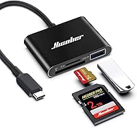 Vista 1 de Hicober Lector de tarjetas USB C a SD, lector de tarjetas de memoria micro SD, adaptador de lector de tarjetas tipo C a SD, capacidad de 2 TB