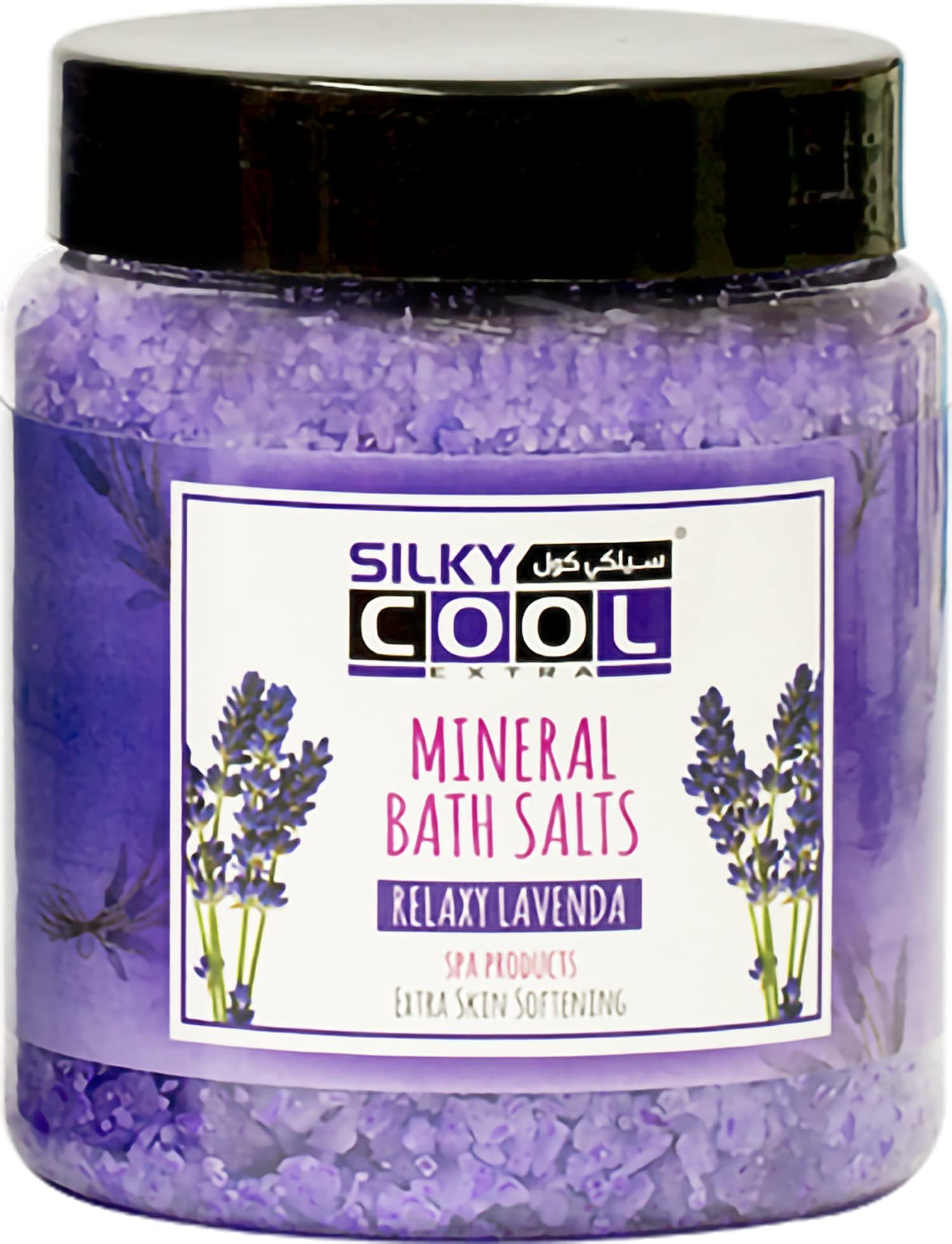 Silky Cool Mineral Soaking Bath Salt | Pedicure Spa Salt, Natural Rock Salt Relaxing & Detoxing & Relief Salt | (Relaxy Lavenda, 750 G)