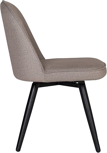 Miniatura 7 de Studio Designs Home Silla giratoria tapizada con cúpula sin brazos, silla lateral de oficina beige camello con patas de metal, 22 pulgadas de ancho