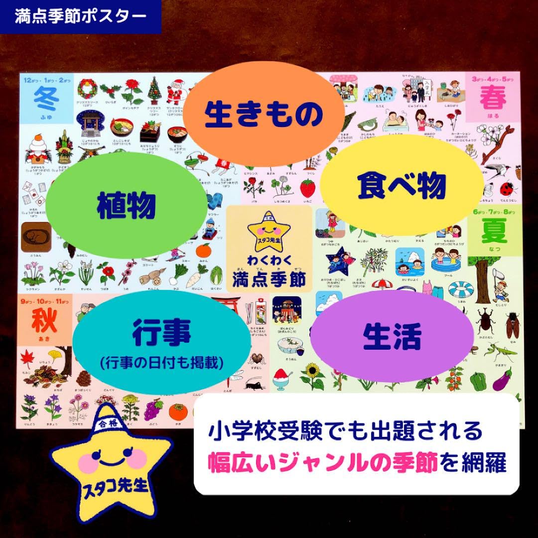 小学校受験 カード お風呂ポスター 季節 動物 野菜 果物 理科的常識 Amazon.co.jp: 小学校受験 お風呂ポスター カード 季節 野菜 果物 理科
