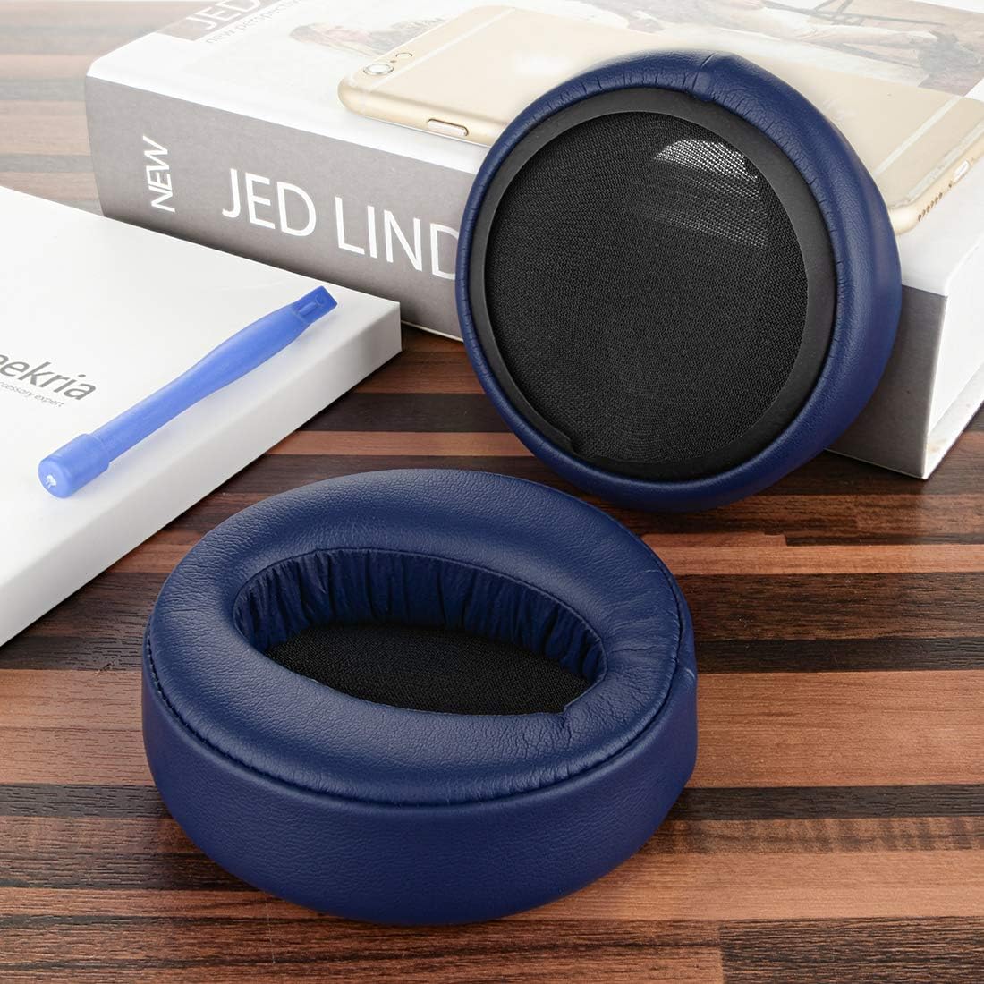 Geekria Replacement Ear Pads for SONY MDR-XB950BT, MDR-XB950B1, MDR-XB950/H Headphones Ear Cushions, Repair Parts (Navy Blue) - Image 5