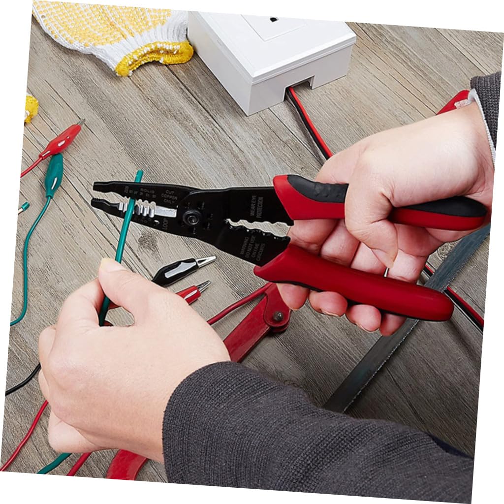 Hemobllo 2 Pezzi Pinza Spelafili e Crimpatrice Manuale Multifunzione per Elettricisti con Meccanismo Cricchetto per e Crimpatura Efficiente Impugnatura Ergonomica Antiaffaticamento