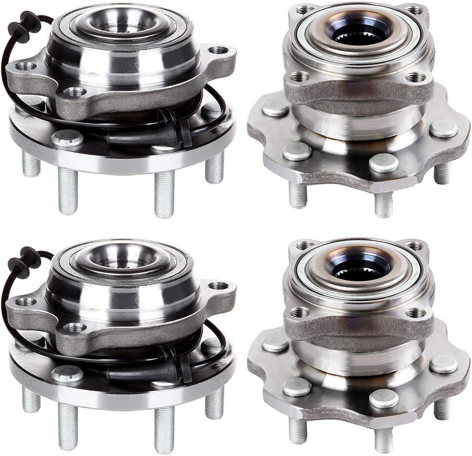 SCITOO 515065-P 4PC Front&Rear 4 Front Rear Wheel Hub Bearing for 2005-2012 for Nissan Pathfinder 4.0L 5.6L