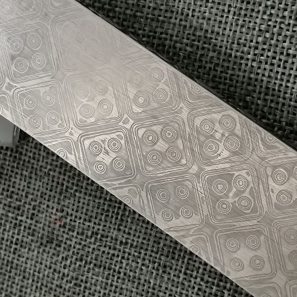 FTVOGUE Billet d'acier de Damas 160 * 30 * 3 Mm, Acier de Serrage forgé pour la Fabrication de Couteaux de Bricolage, Haute densité et ténacité pour Les Outils et Projets d'artisanat