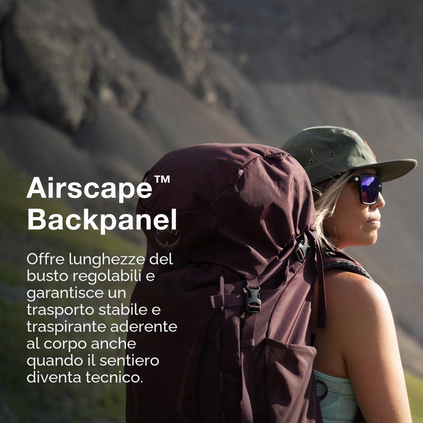 Osprey Kyte Zaino da trekking donna, 58L Medium/Large, Rocky Brook Green