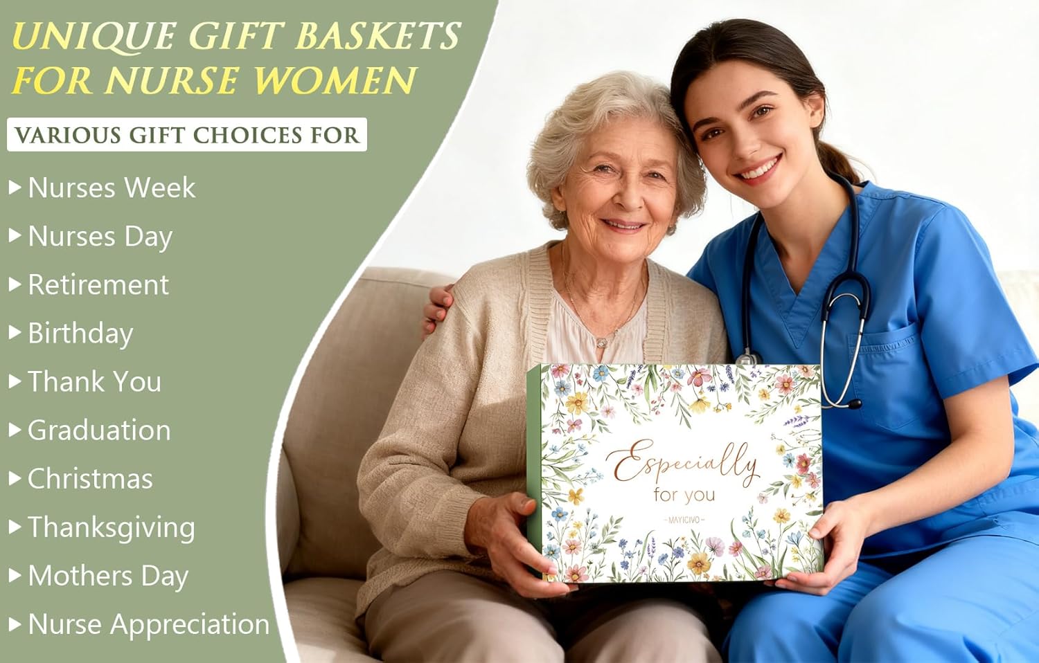 Valentines Day Nurse Gifts for Women Female, RN Gifts for Nurses Week, Nicu Nurse Practitioner School Nurses Appreciation Graduation Gift for Nursing Students Gift Baskets with Canvas Tote Bag - Image 3