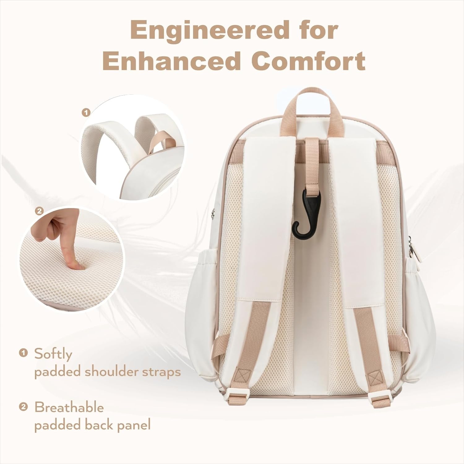 Pickleball Bag, Quilted Pickleball Backpack with Shoe Compartment & Waterproof Pocket, Pickle Ball Paddle Bag Fits 2 to 4 Paddles for Women and Men - Image 4