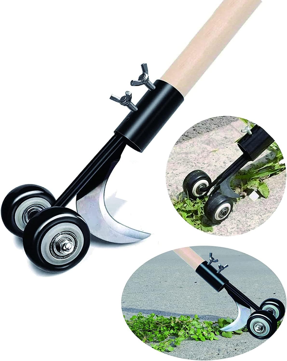 Weed Puller Tool with Wheels, Adjustable Weeds Snatcher Crack and Crevice Weeding Removal Tool Garden Manual Weeder Tool for Weeds in Garden Patio Backyard Lawn Sidewalk Driveways（No Handle） : Patio, Lawn & Garden