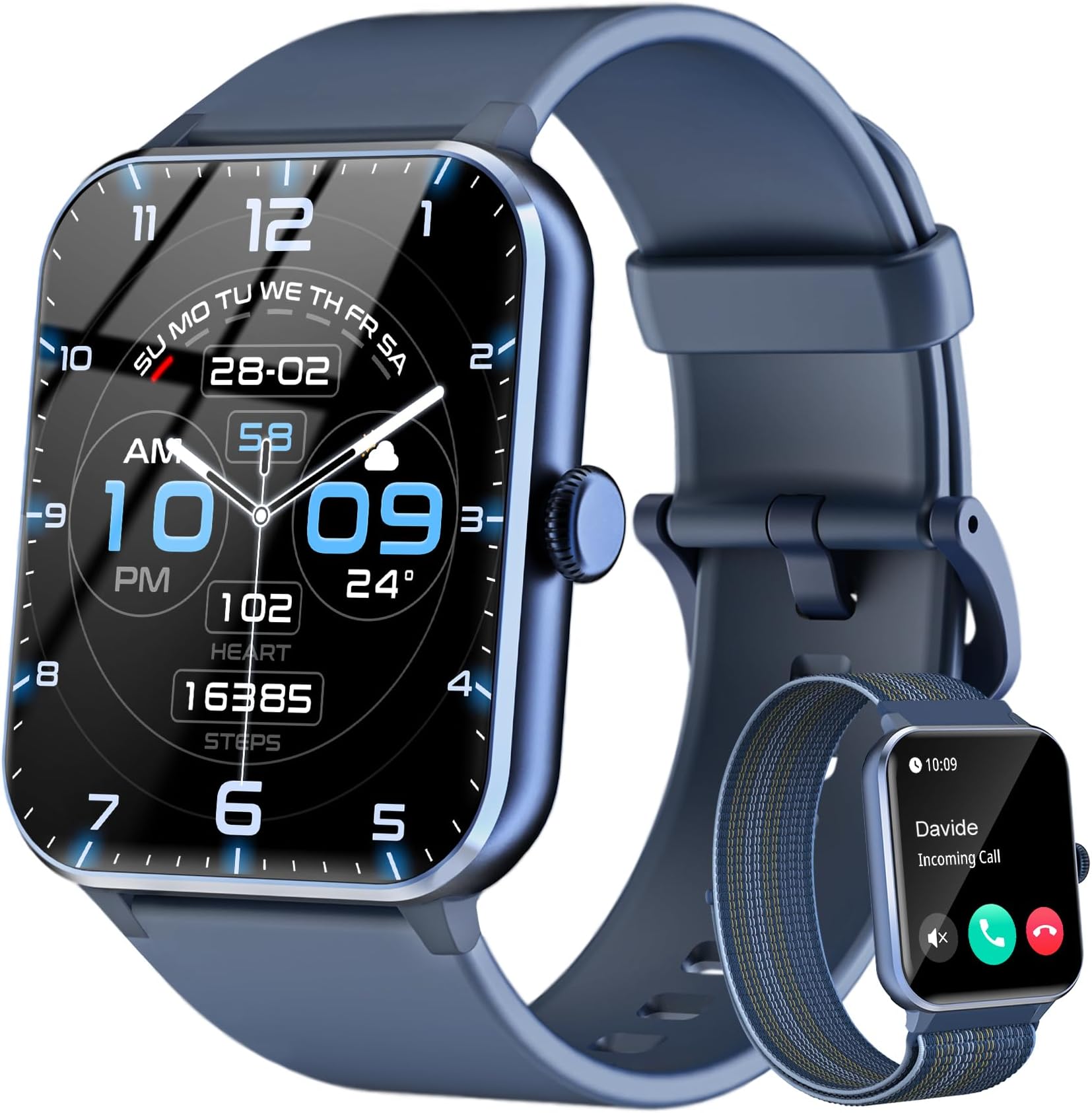 Blackview Smartwatch Herren Damen mit Telefonfunktion/Message Reminder ...