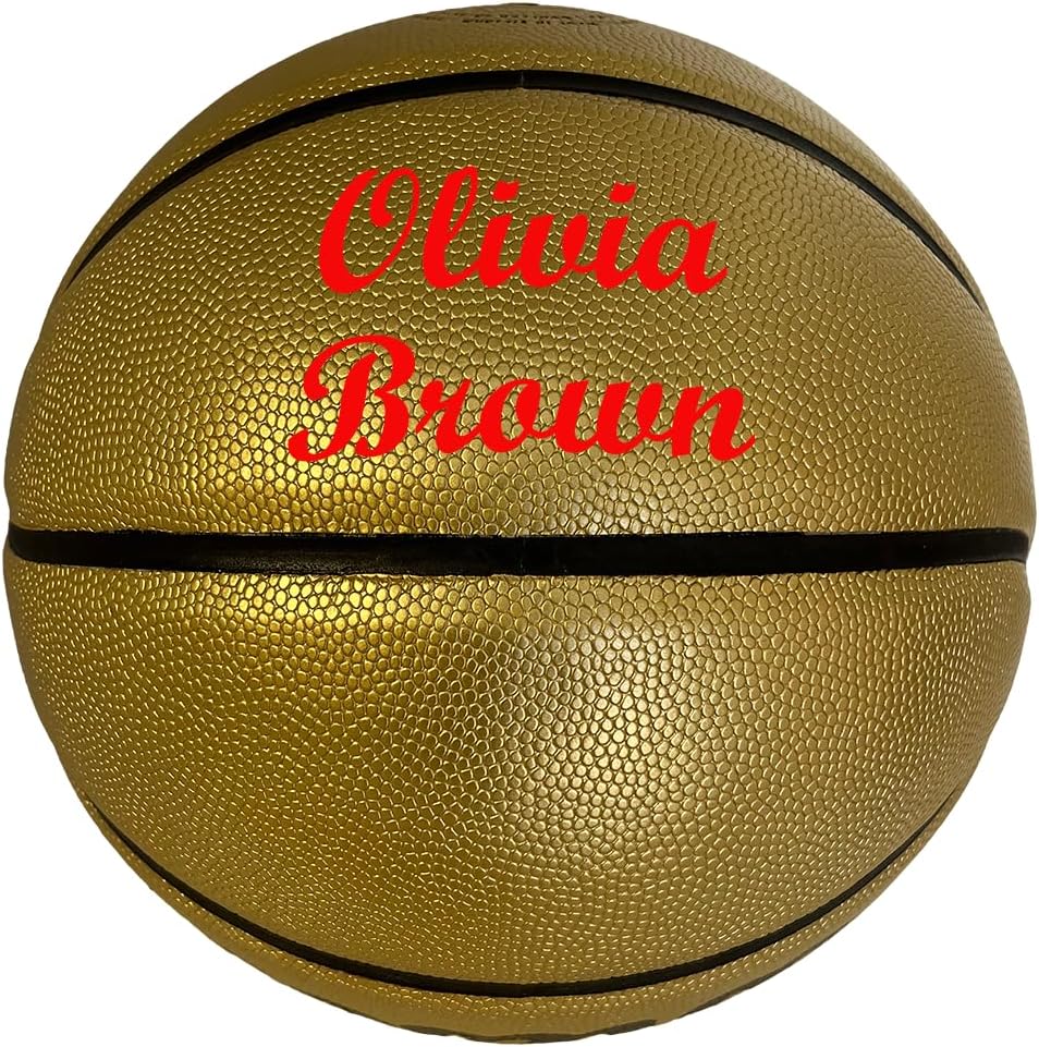 HAMMET Personalized Basketball – Customized Basketball with Your Name or Text – Multiple Colors, Fonts & Designs Available – Durable for Indoor and Outdoor - Ideal Gift for Son, Daughter, Boy or Girl