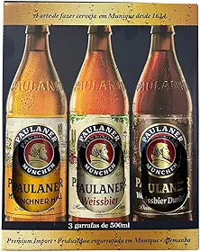 Cerveja Alema Paulaner Garrafa 500ml Kit com 3 Un