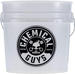 Chemical Guys, Heavy Duty Detailing Bucket with Logo, 4.5 Gallon, Clear