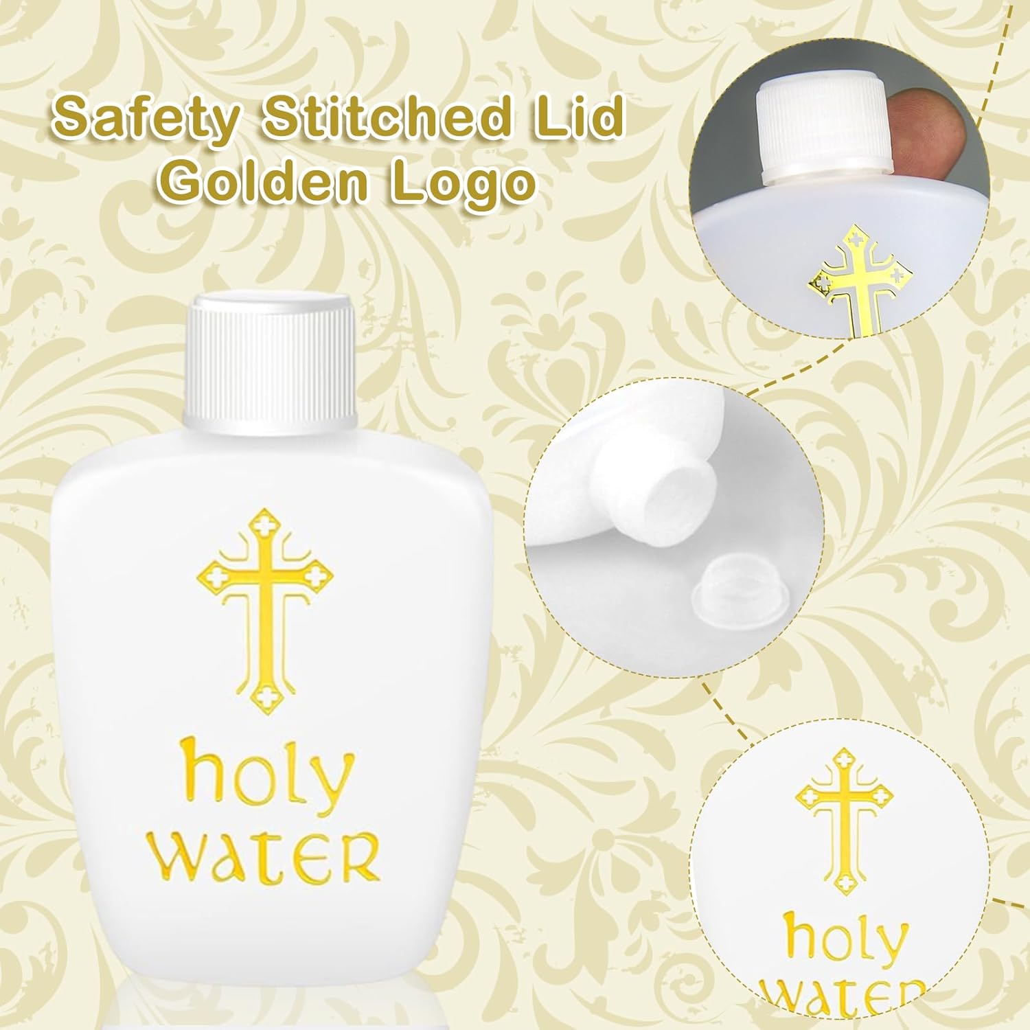 40Pcs Holy Water Bottles Holy Water Container Empty Containers 60ml Holy Water Plastic Bottle