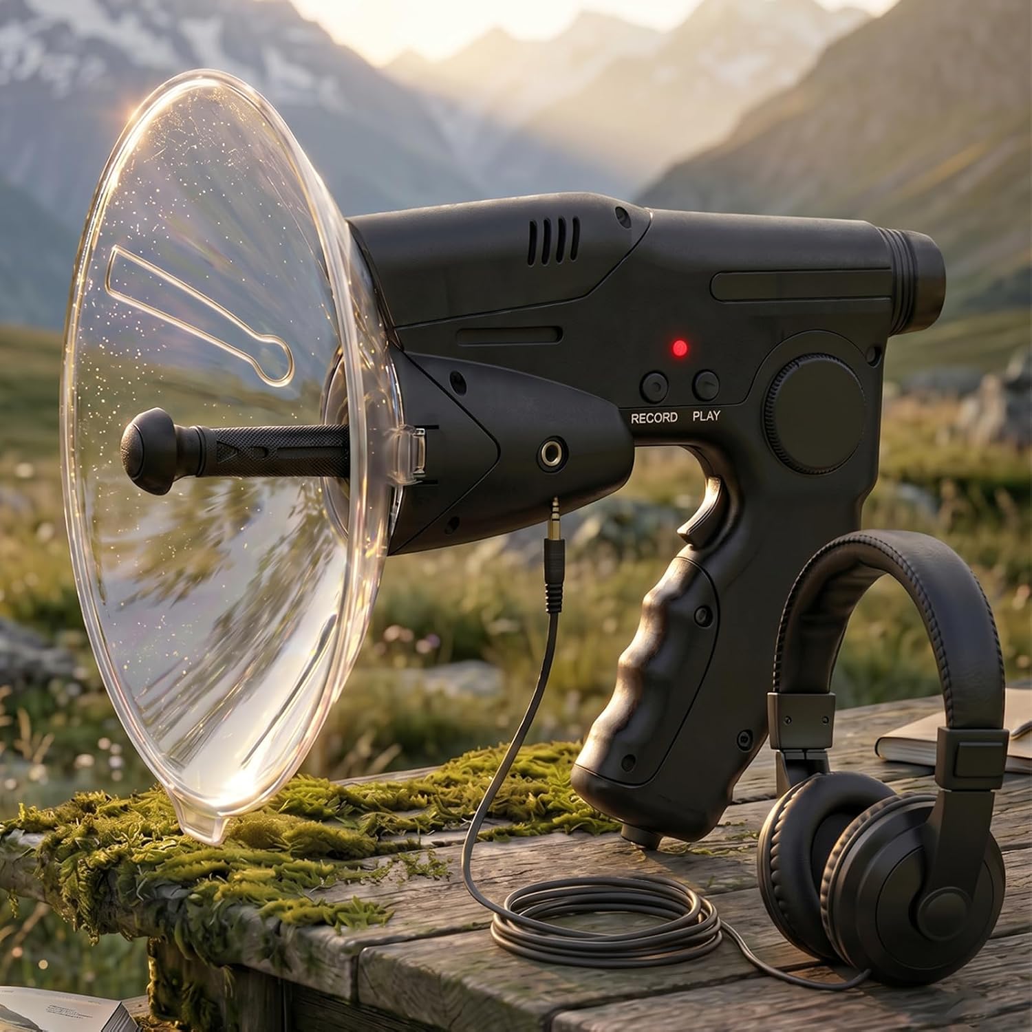 Podoy Bird Observing Listening Recording Device, Listening Device, Electronic Digital Device Sound Amplifier, Digital Recording Device Include Headphone, Visible Range Upto 300ft Long Range