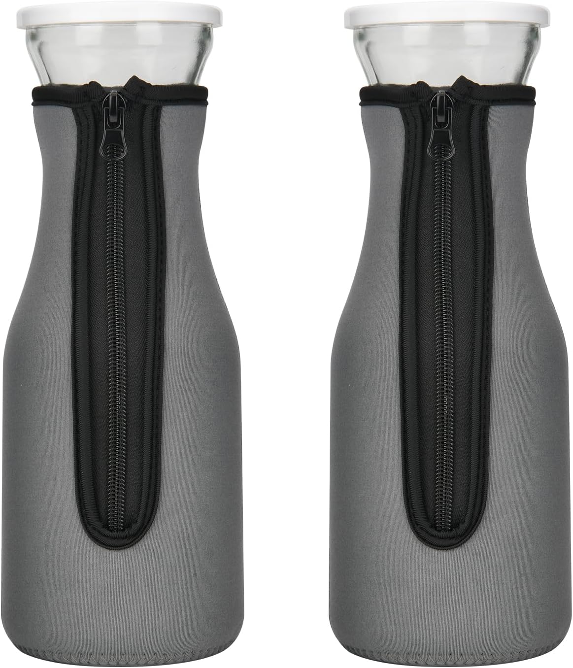 2PCS Neoprene Sleeve for 1 Liter Glass Carafe, Insulated Sleeves, Black