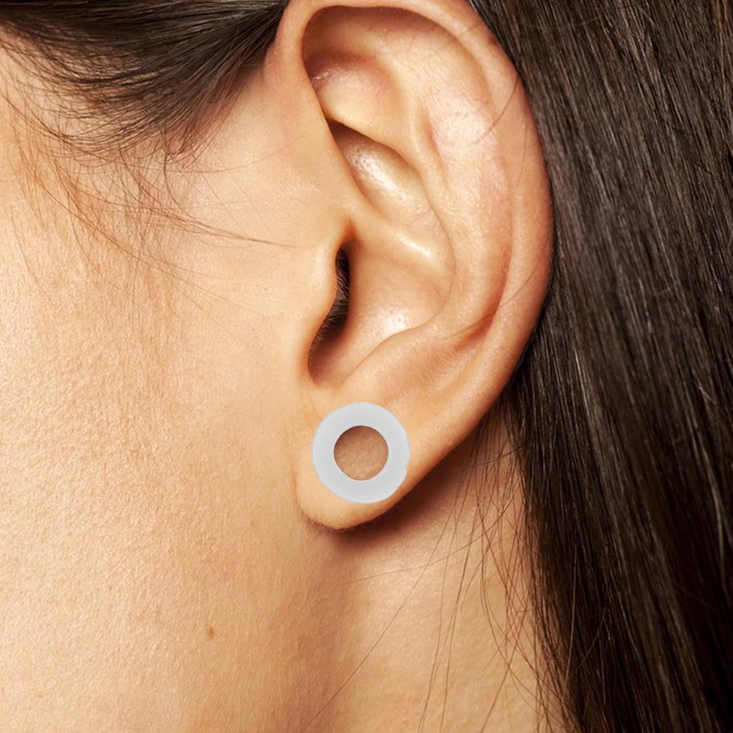 4pcs Glow in Dark Silicone Ear Expander Stretching Gauge White