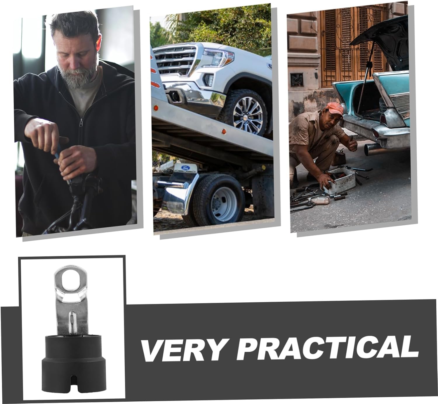 Pin Trailer Connector Mounting Bracket Way Wiring Harness Fastener for Truck and Rv Compatible Heavy-Duty Trailers and Sockets Easy to Install Weather Resistant