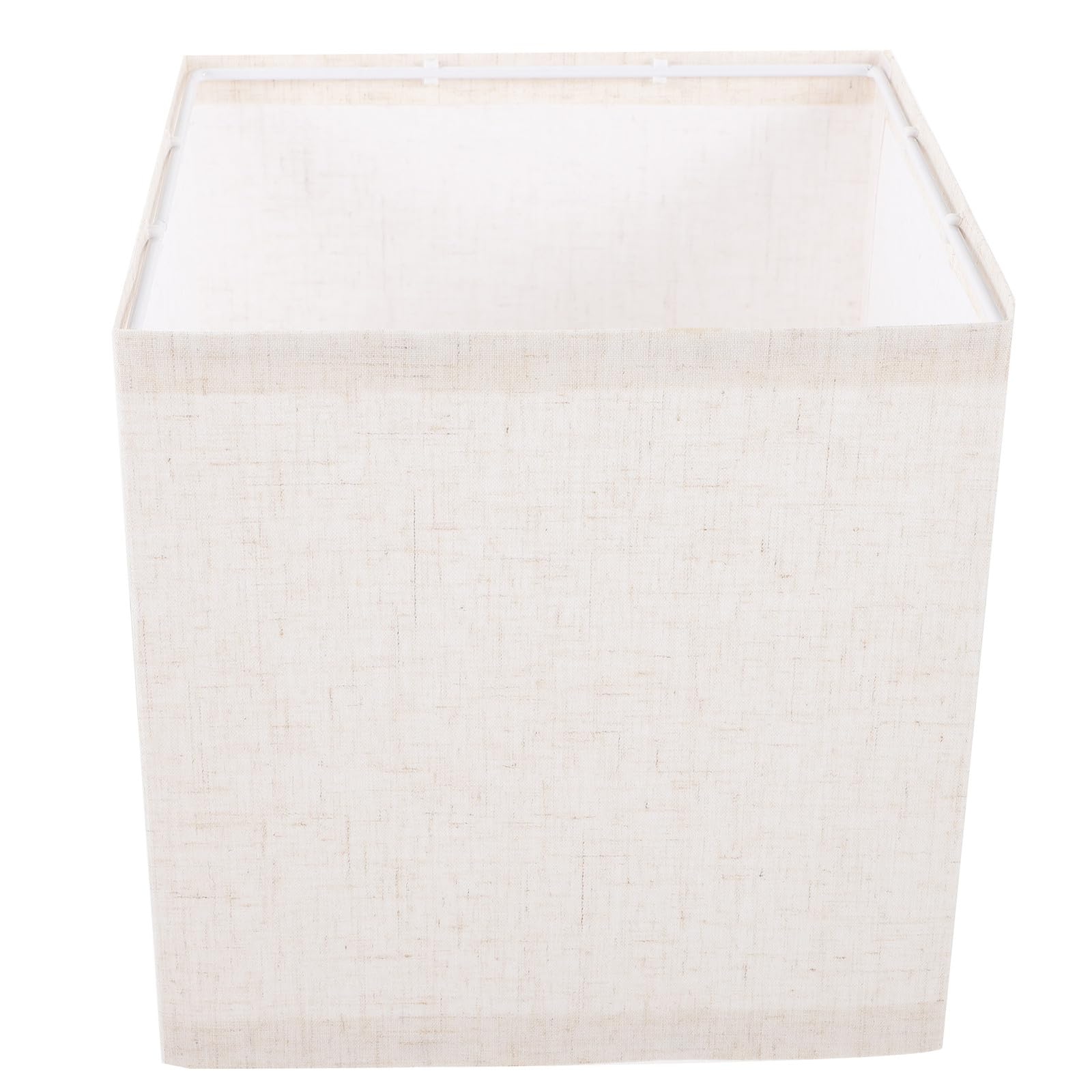 Cubierta Resistente y Desmontable de tela beige cuadrada para lámparas de mesa