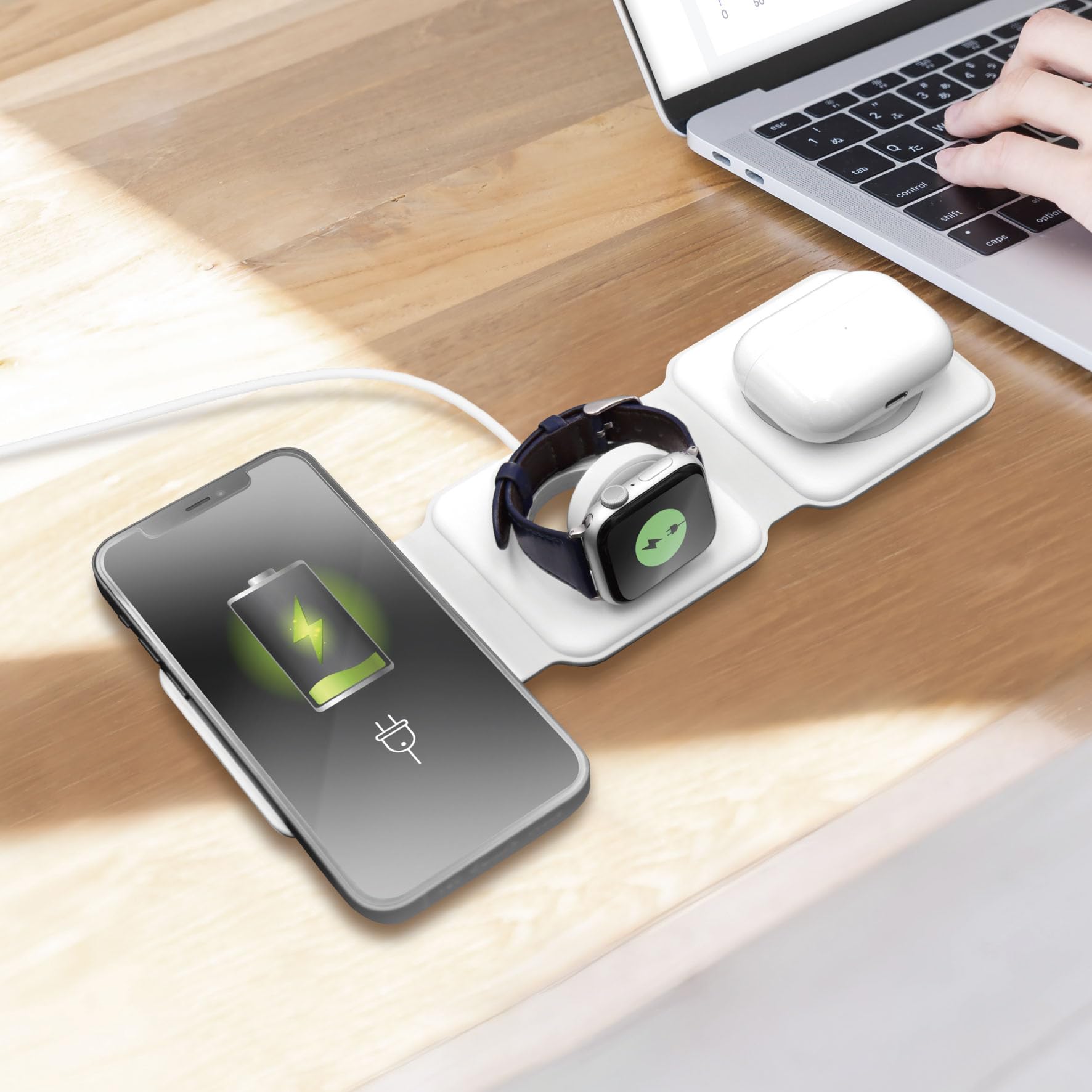 Amazon.co.jp: アクセル 3in1 ワイヤレス チャージャー マグピッタ Φ25