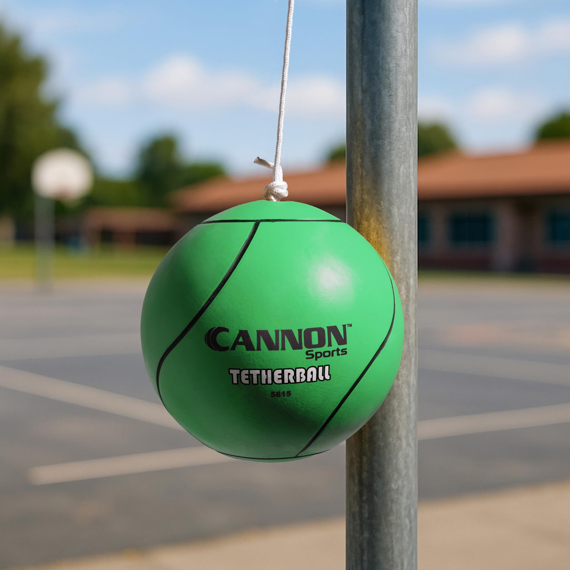 Cannon Sports Tetherball-Set – inklusive Ersatzball und robustem 2,7 m Seil – perfekt für Indoor-Outdoor-Spiele und Familienspaß im Garten – einfache Einrichtung – Gummi-Ball