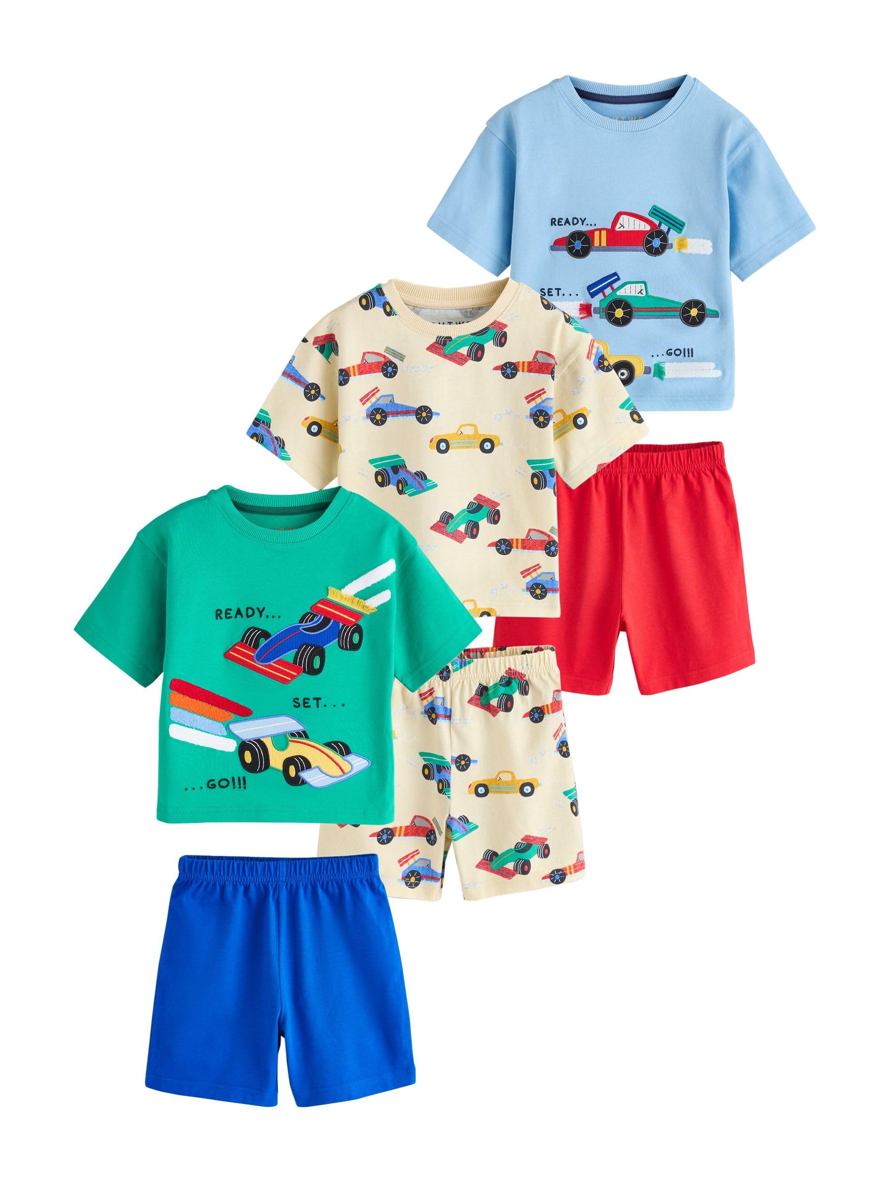 NEXT Jungen Kurze Schlafanzüge, 3er-Pack