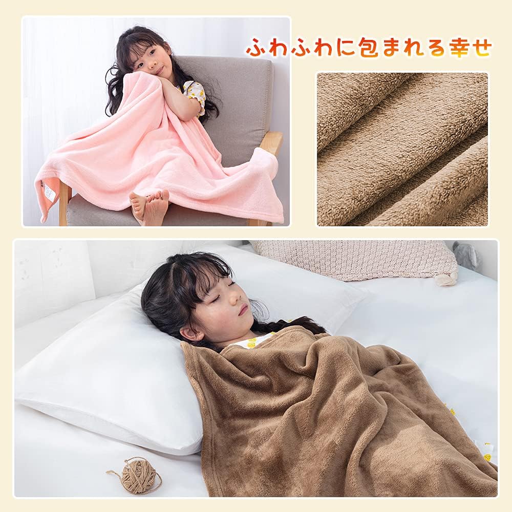 AIFY 毛布 膝掛け ブランケット 夏用 冷房対策 マイクロファイバー もうふ フランネル オールシーズン 軽い おしゃれ 薄手 軽量 掛け毛布 四季適用 北欧 洗える 70×100cm グレー