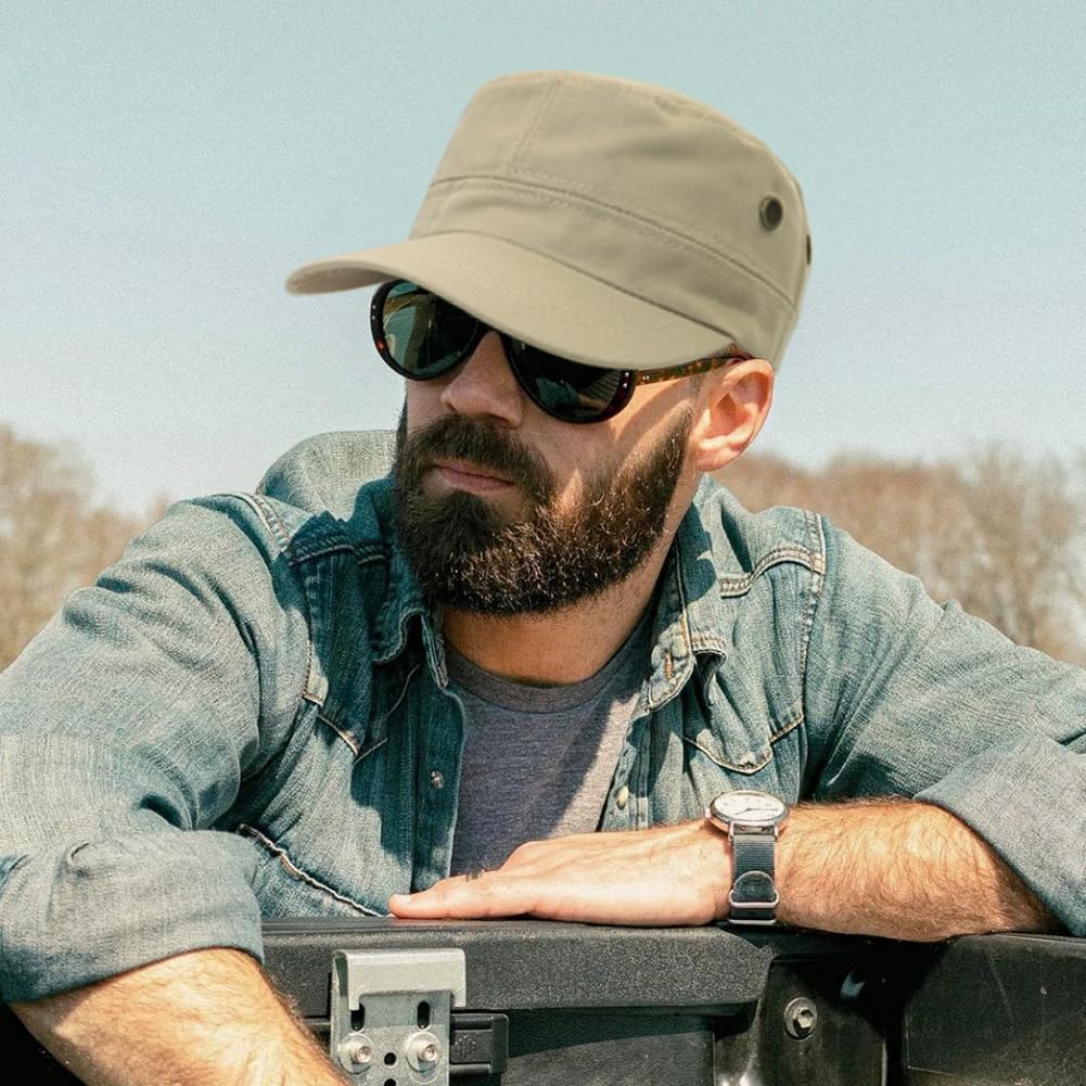 Unisex Basic Cadet Army Caps Everyday Military Style Hat
