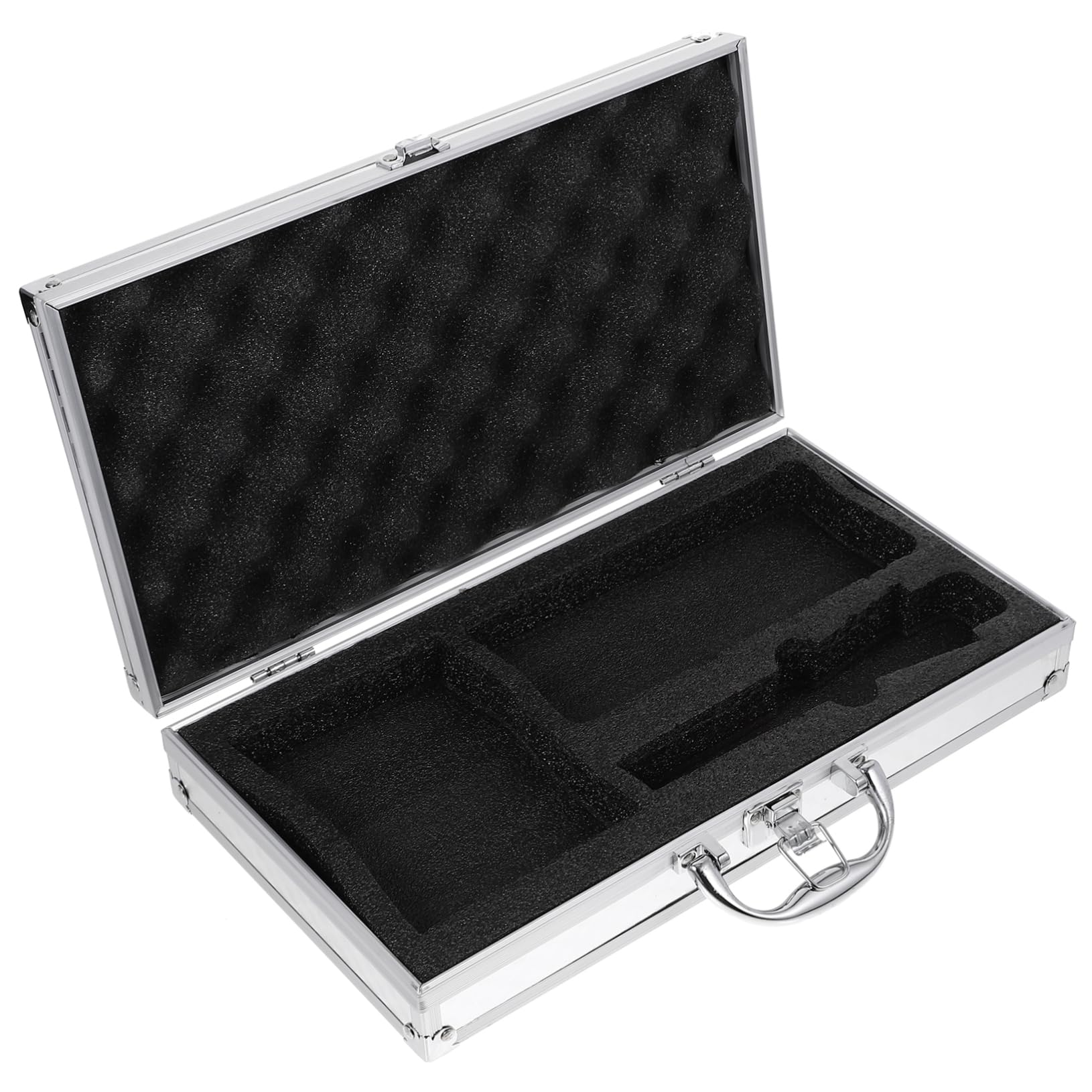 Petite mallette verrouillable haut de gamme, boîte à outils aluminium rigide et résistante