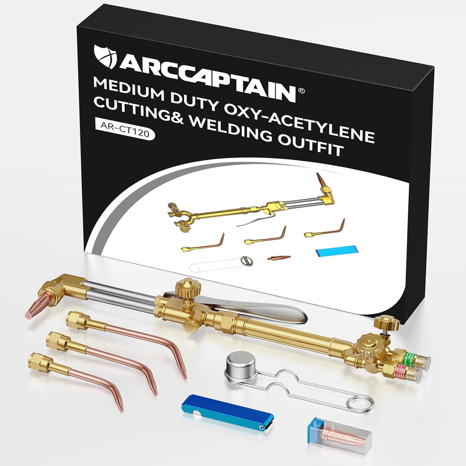 ARCCAPTAIN Oxy Acetylene Cutting Torch with Oxygen Acetylene Hose