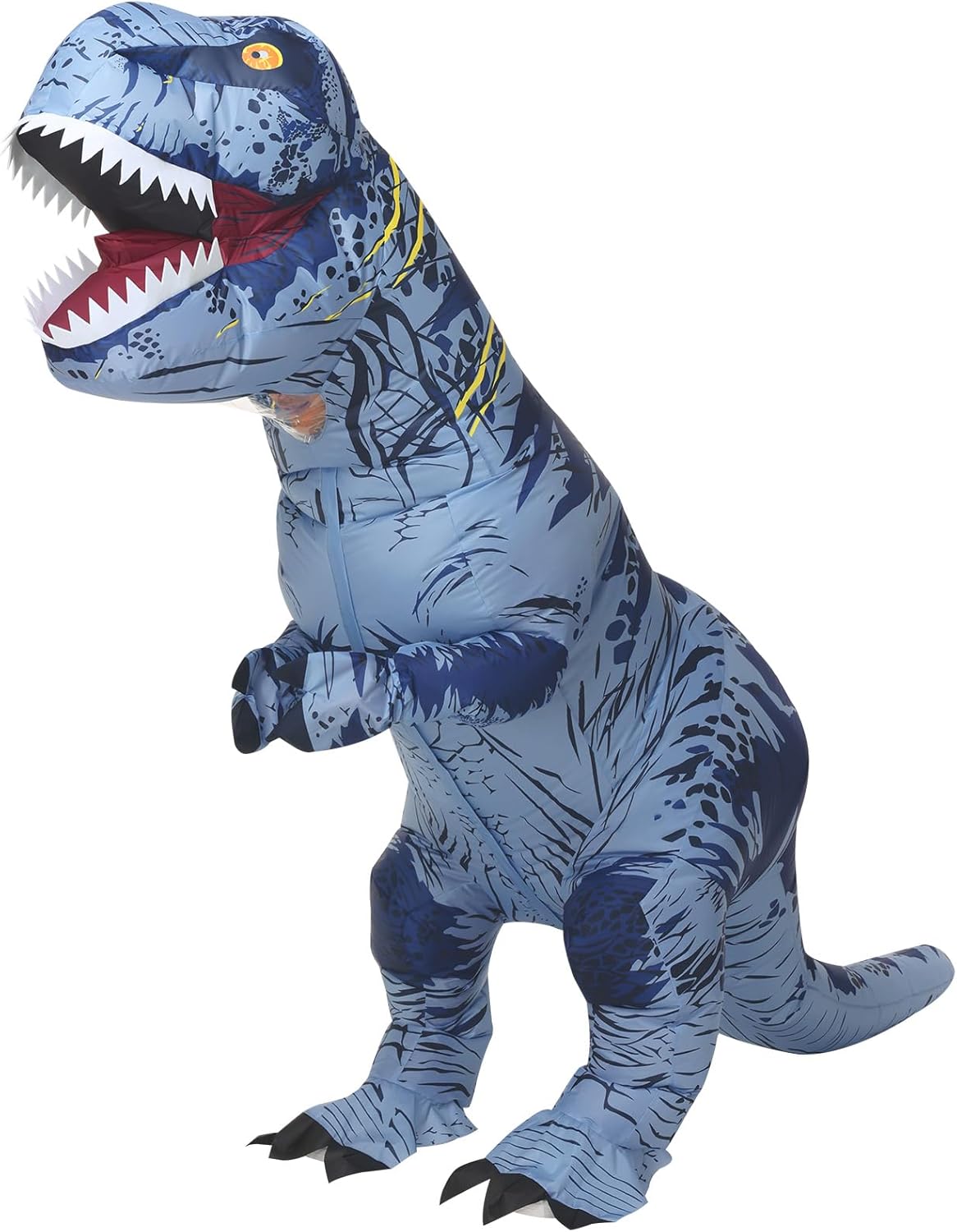 Servllcell Inflatable Dinosaur Costume for Adult,Halloween Costumes T Rex Blow Up Costumes for Women Men,Funny Cosplay Party(Blue)