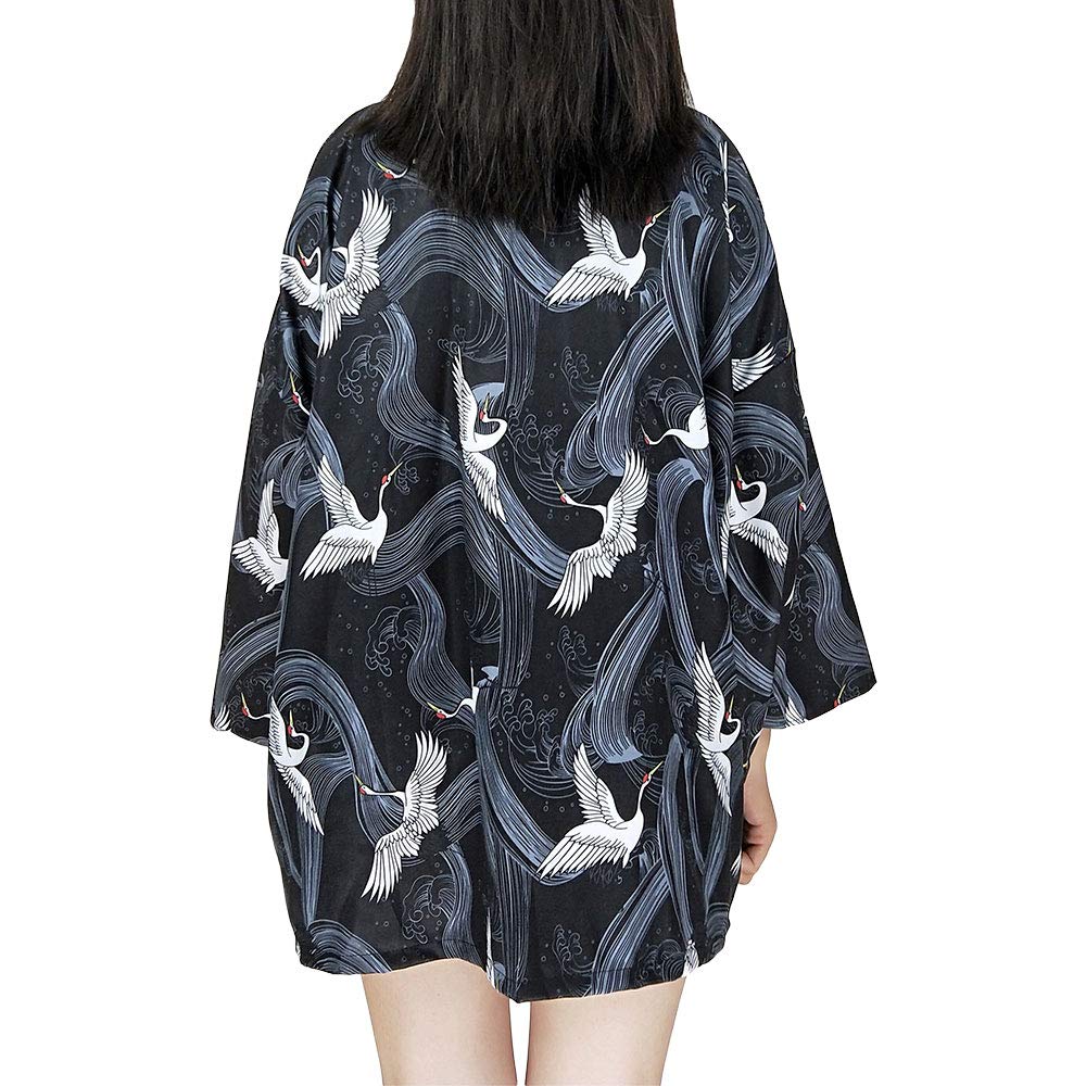 G-like Kimonos japoneses para mujer - Disfraz tradicional de Haori Robe Tokio Harajuku, diseño de dragón, chaqueta, camisa de noche, albornoz, ropa de dormir