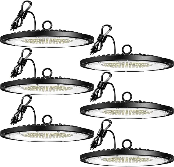Amico UFO LED High Bay Light 150W 21000lm 5000K High Bay LED Shop Lights for Workshop Warehouse Barn with UL Listed US H