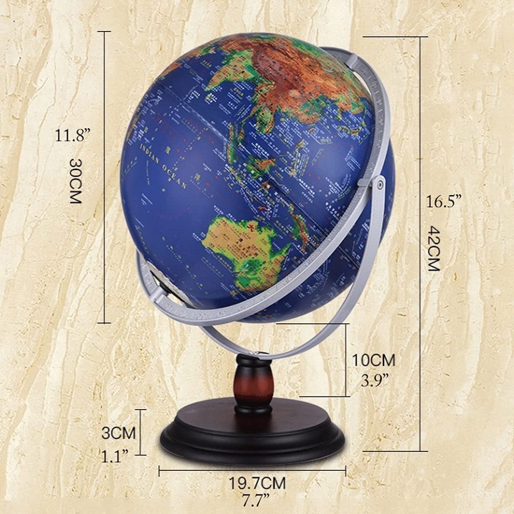 Błękitny ocean oświetla cały świat. Dekoracja geograficzna dla...(20cm)