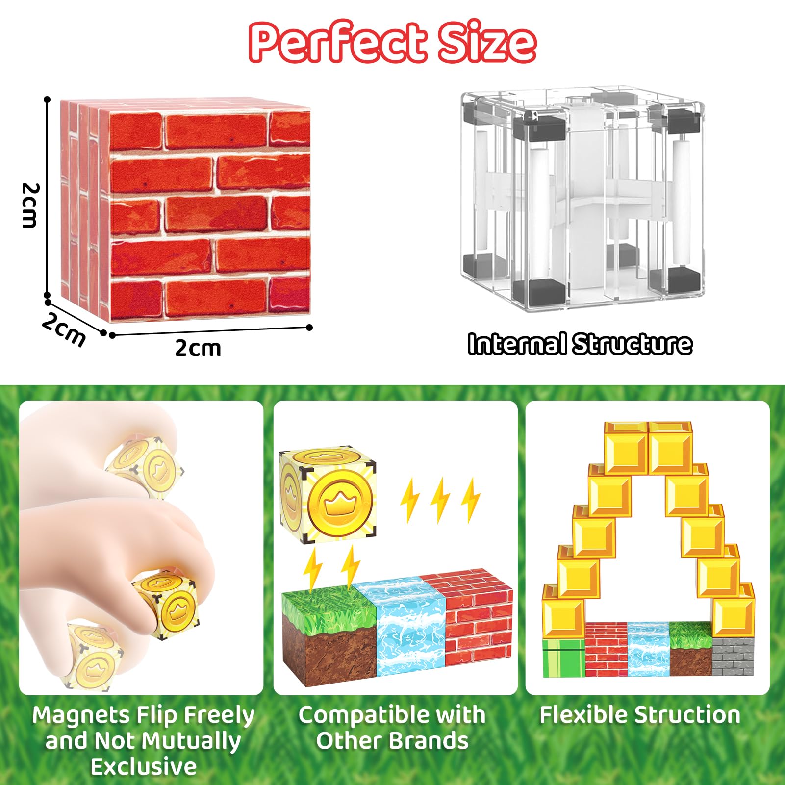 STEM MATCH Mattoncini magnetici da viaggio per bambini, scatola in ferro portatile giocattolo da costruzione magnetico regalo per bambini dai 3 anni in su (35pcs Avventurieri coraggiosi)