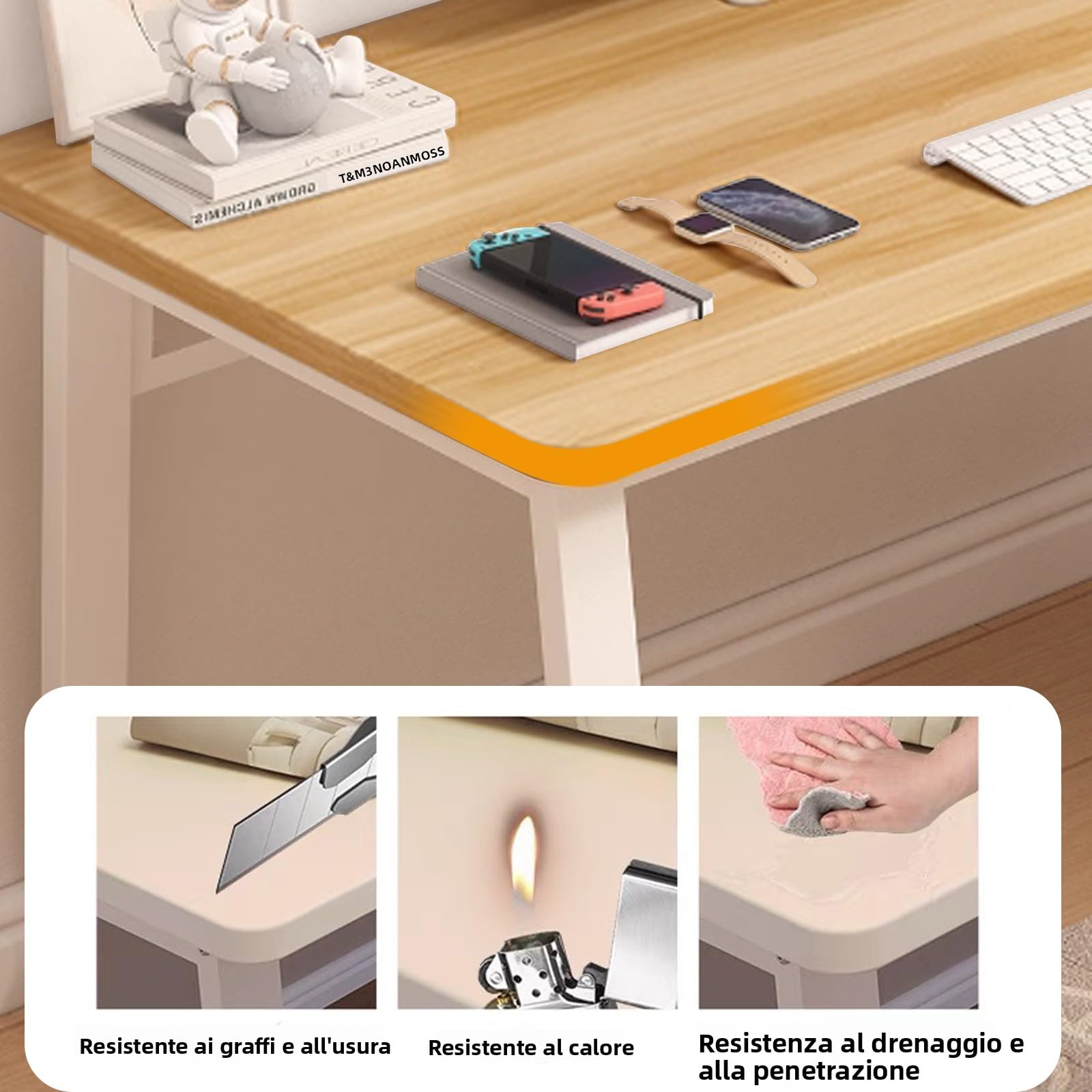 Scrivania Moderna per Computer Stile Semplice, Tavolo da Studio, Scrivania, Tavolo PC per Ufficio Casa, Camera da Letto