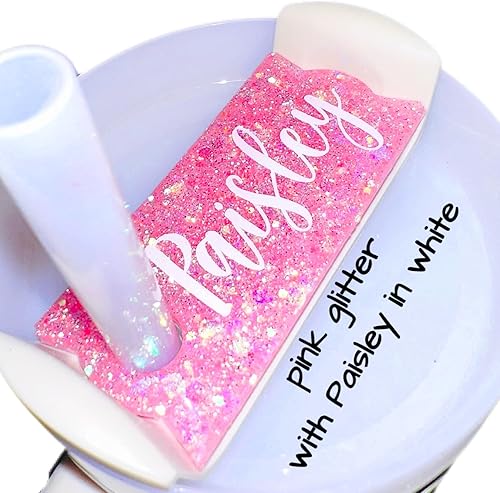 Miniatura 7 de Tumbler Name Tag Plate Topper for H2.0 Stanley Quencher Cup 40oz 30oz 20oz Crystal Rhinestone Custom Name Bling Glitter  Stanley Boot Sleeve Stanley