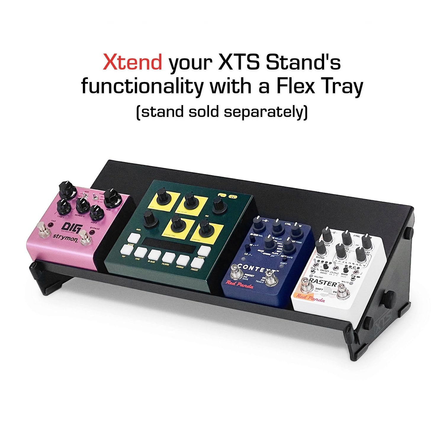 XTS Flex Tray 17.7 inch, für XTS Stand Large (stabile Ablage-Erweiterung, Desktop-Ständer, zur Aufbewahrung von 2-3 Pedals, Synthesizern und Effektgeräten, Breite: 44,96 cm)