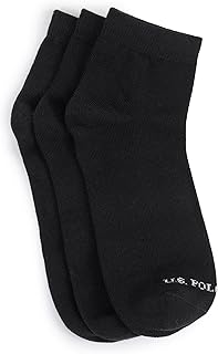 U.S. Polo Assn. Unisex Kids U.S. POLO ASSN. Kids High-Ankle Length KS002 Cotton Stretch Socks - Pack Of 3