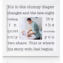 THYGIFTREE First Time Dad Gift for Men New Dad Gifts for Husband from Wife Sentimental Keepsake Picture Frame Push gift Baby Shower present for Boy Dad Expecting Dad