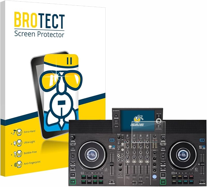 BROTECT Glass Screen Protector Film Compatible with Denon DJ SC Live 4 - Glass-Foil 9H Protection [Scratch Resistant, High Clarity]