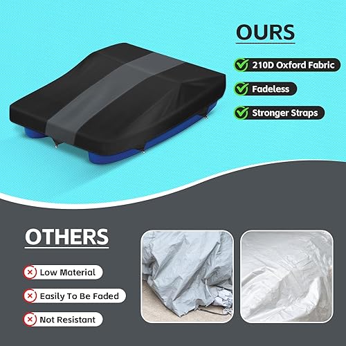 Miniatura 4 de Funda protectora para barco a pedales, resistente al agua, tela Oxford de alta calidad, para 3-5 personas, para todo tipo de clima, al aire libre,
