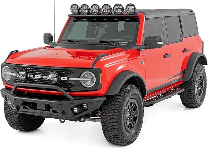 Estribos OV2 Rough Country para Ford Bronco 2021-2025 4 Puertas miniatura 2