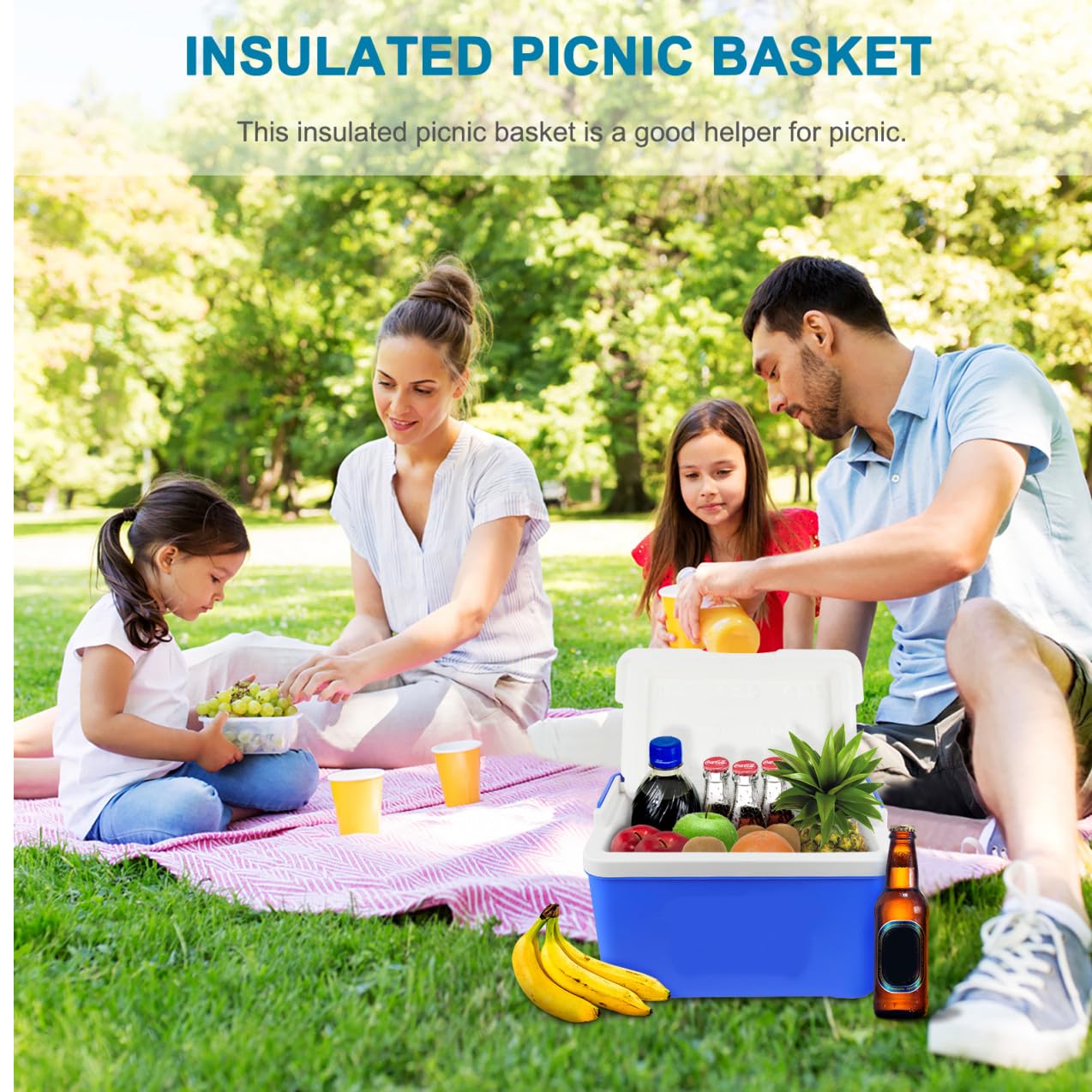 BESPORTBLE Incubadora Portátil De Camping Cesta Nevera para Picnic con Capacidad para Reparto De Alimentos Excursiones Día