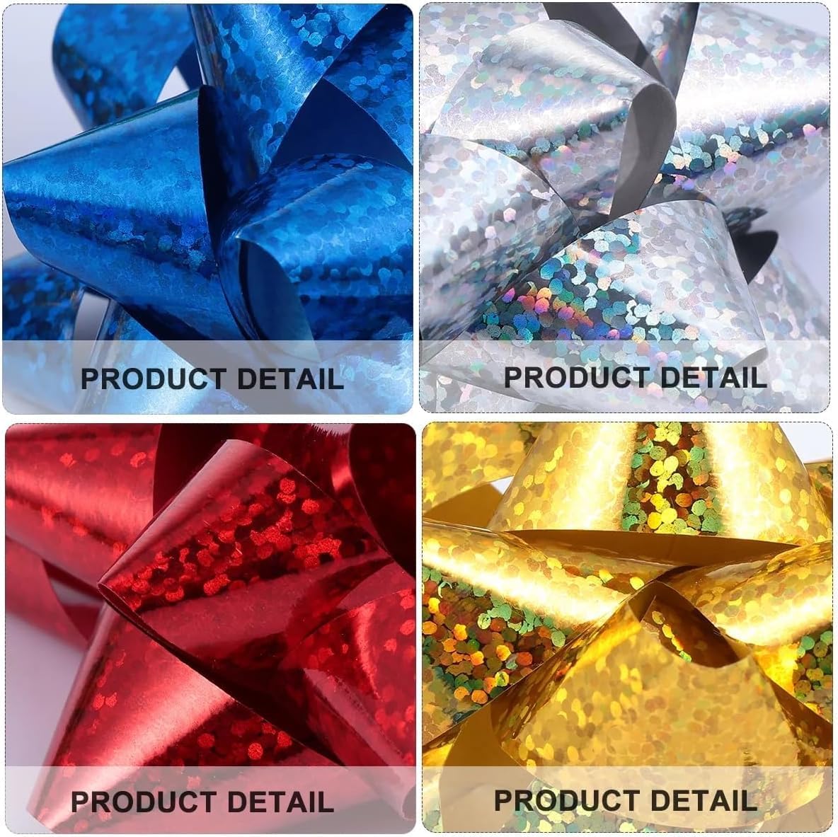 50Pcs Mini Christmas Gift Bows - 1" Metallic Star Self-Adhesive Wrapping Accents, Vibrant All-Occasion Bows for Presents/Crafts/Party Decor, Holiday and Valentine's Day Essentials (Mixed Colors) - Image 8