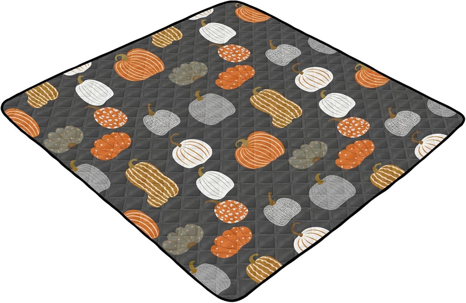 Graffiti Colorful Pumpkin Baby Play Mat, 50“ X 50” Washable Folding Crawling Mat, Baby Floor Mat, Soft, Non-Slip