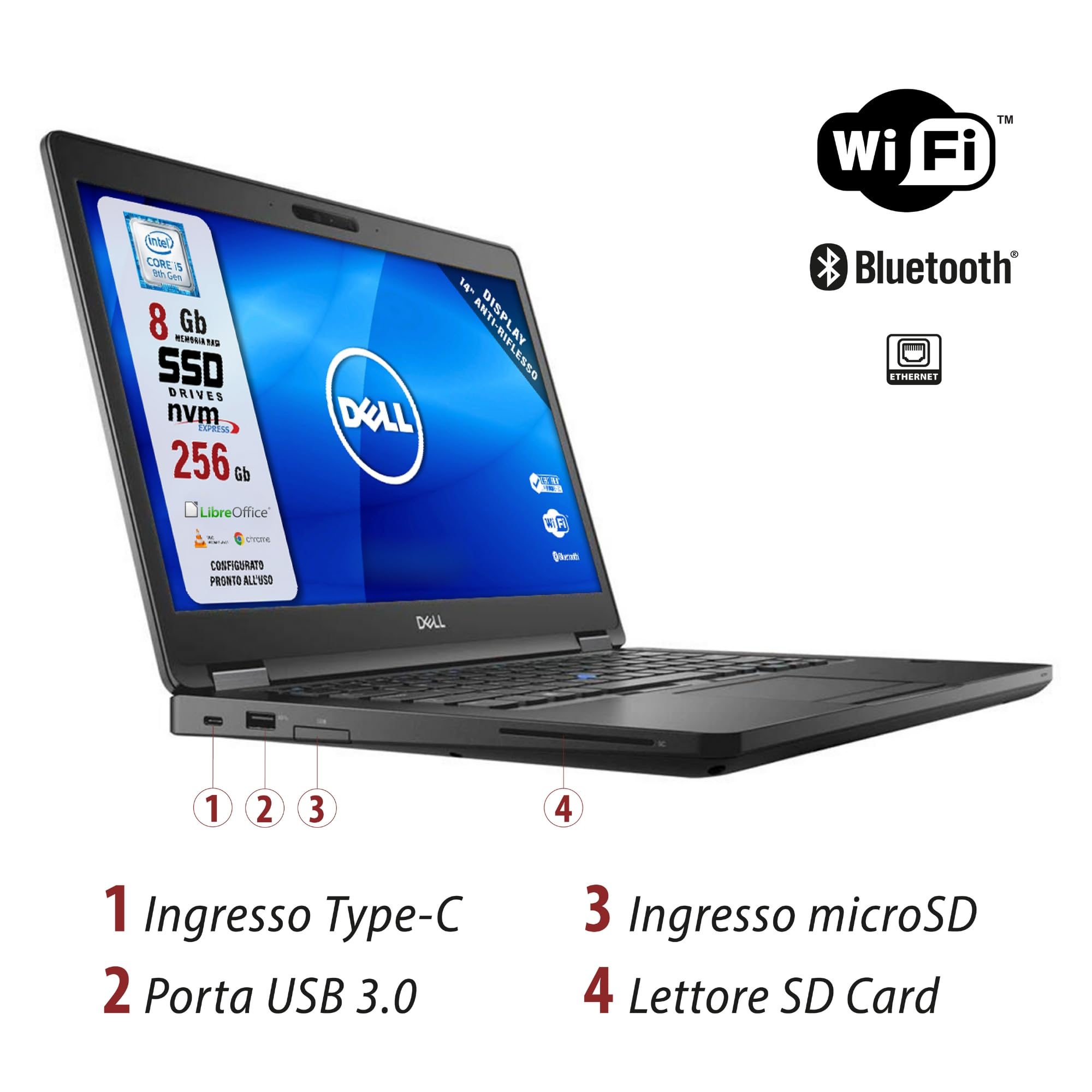 Dell Latitude 5490 Reconditionné – I5, 16Go RAM, 256Go SSD, Win11, Batterie Neuve